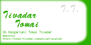 tivadar tomai business card